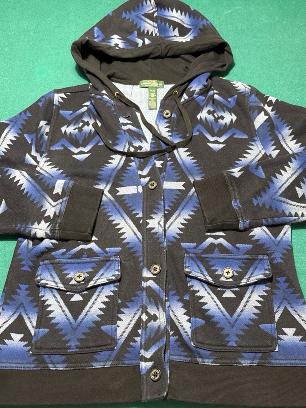 Women’s Lauren Jeans Ralph Lauren Aztec Print Hoodie , M , $22